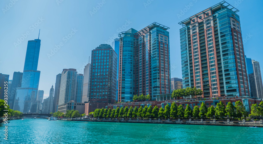 Naklejka premium Modern office buildings in the USA