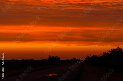 Beautiful hot sky in vibrant sunset colors © Vadym