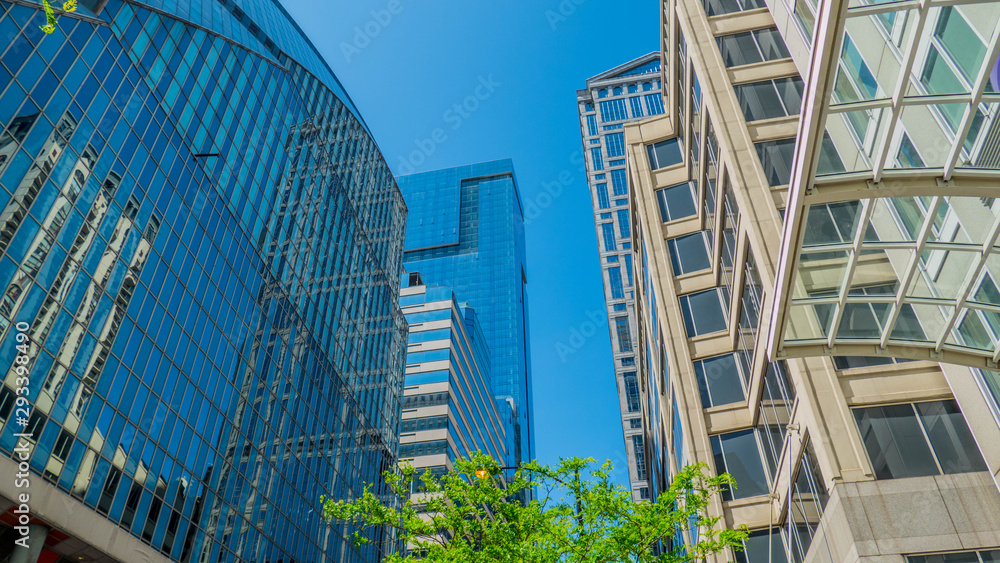 Naklejka premium Modern office buildings in the USA