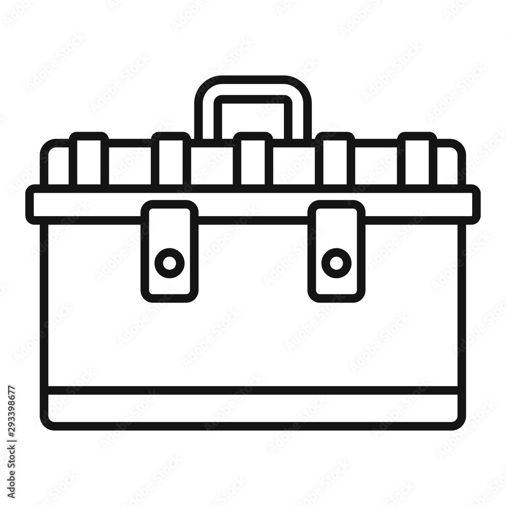 Tool box icon. Outline tool box vector icon for web design isolated on