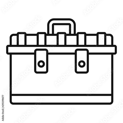 Tool box icon. Outline tool box vector icon for web design isolated on white background