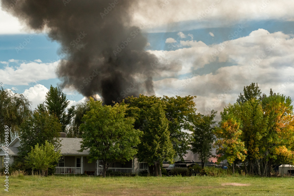 Firefighters at a House Fire Firefighters at a House Fire