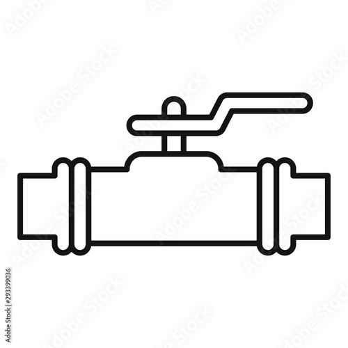 Plumber water tap icon. Outline plumber water tap vector icon for web design isolated on white background