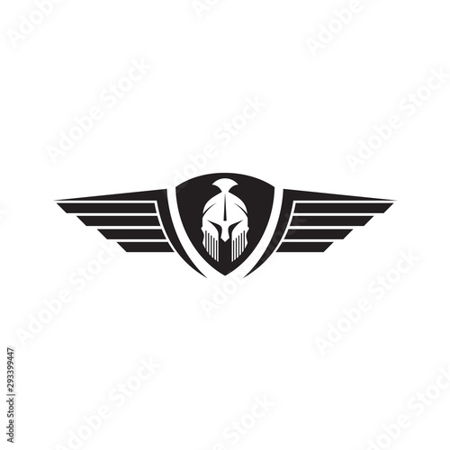 Spartan warrior icon logo design vector template