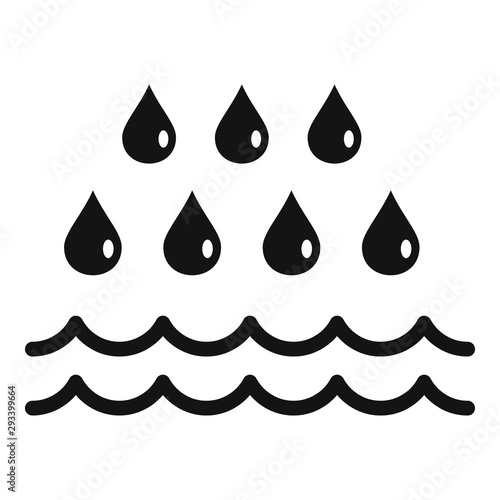 Rain flood icon. Simple illustration of rain flood vector icon for web design isolated on white background