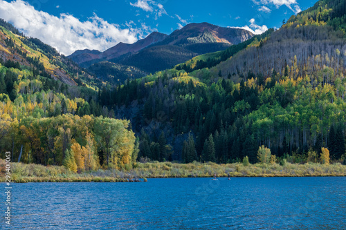 Lake in Fall Color Aspen Colorado