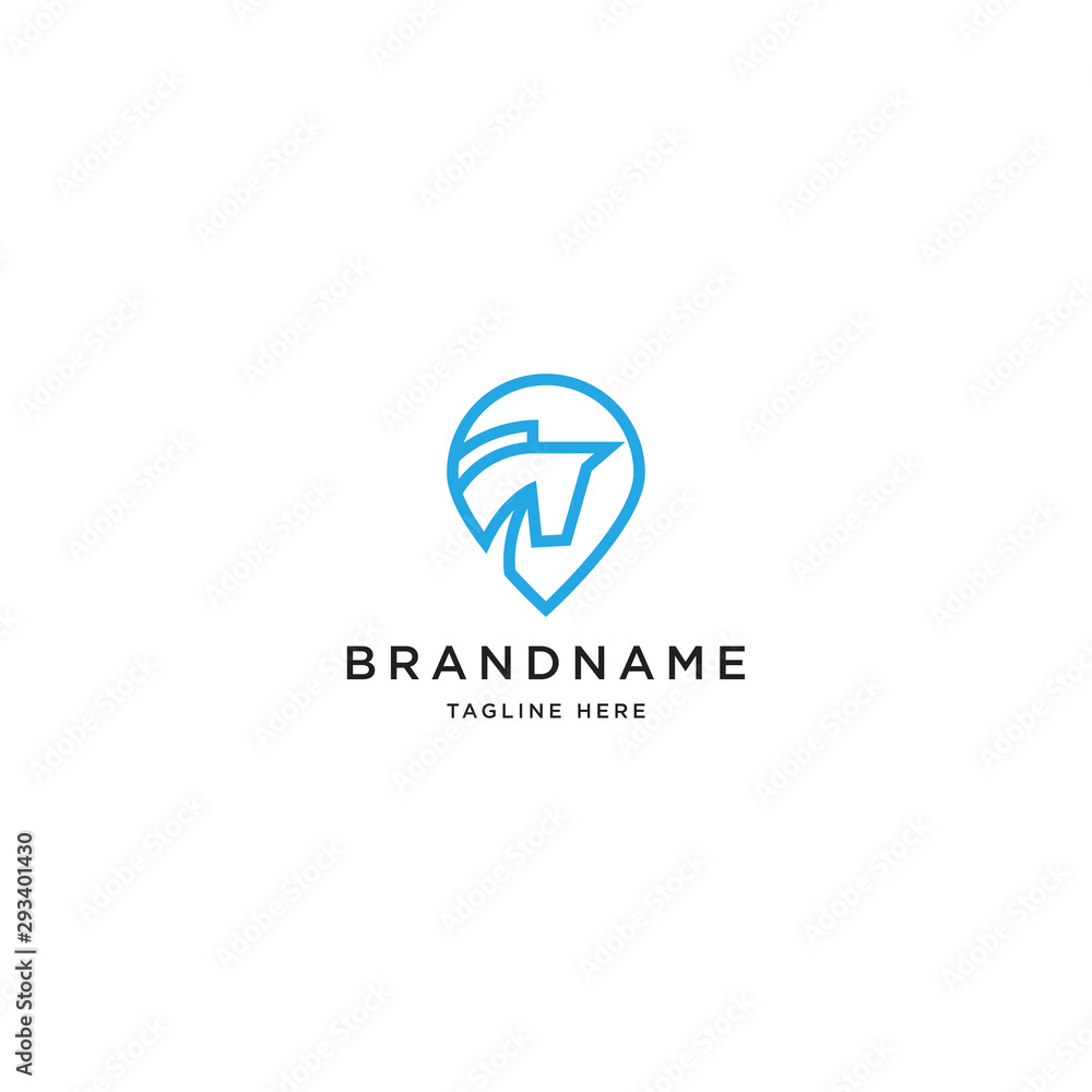 Horse Point Logo Icon Design Template Vector Horse Point Logo Icon Design Template Vector