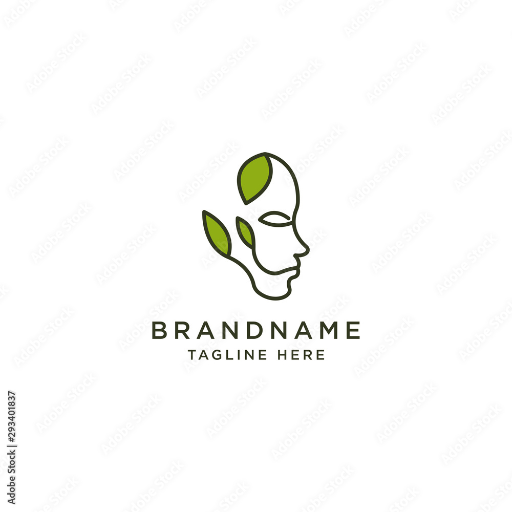 Natural Face Logo Icon Design Template. Spa, Cosmetic, Beauty, Modern Vector Natural Face Logo Icon Design Template. Spa, Cosmetic, Beauty, Modern Vector