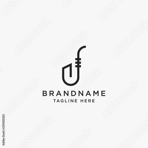 Saxophone Logo Icon Design Template Vector