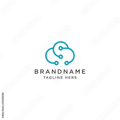 Tech Cloud Logo Icon Design Template Vector