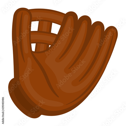 Isolated baseball glove on a white background - Vector