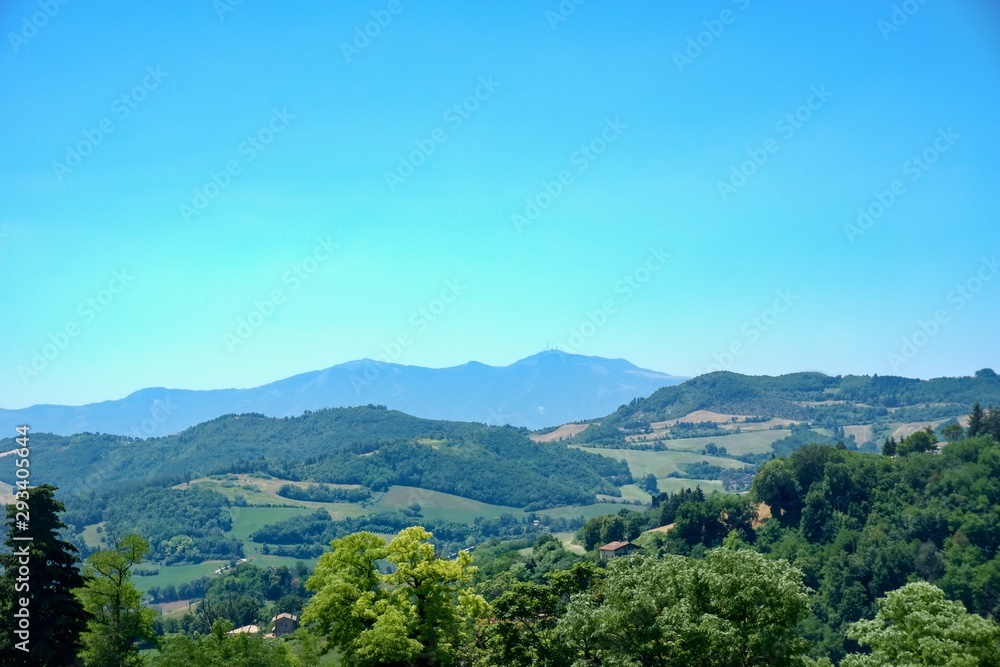 Nice countryside view from Urbino town to the country
