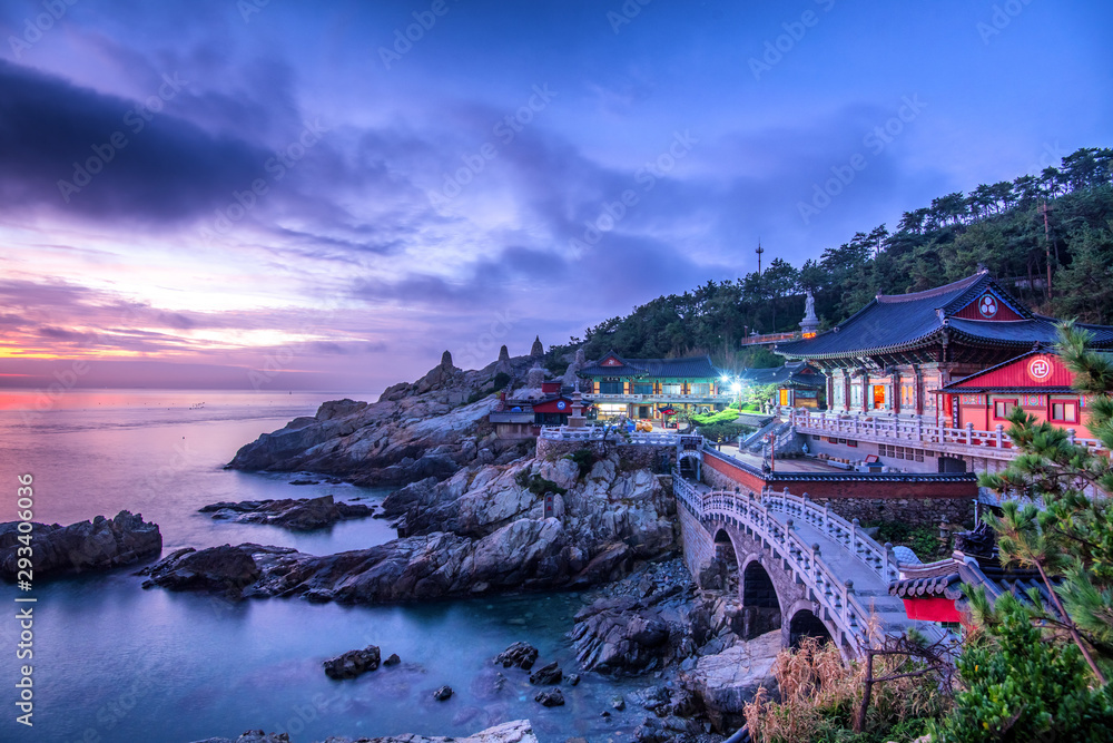 Hae dong yong gung sa temple at sunrise, Busan city south Korea