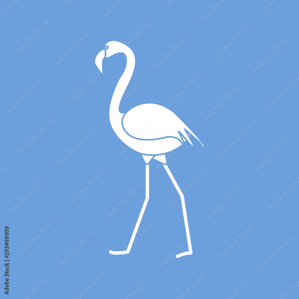 Obraz premium Exotic tropical bird flamingo.