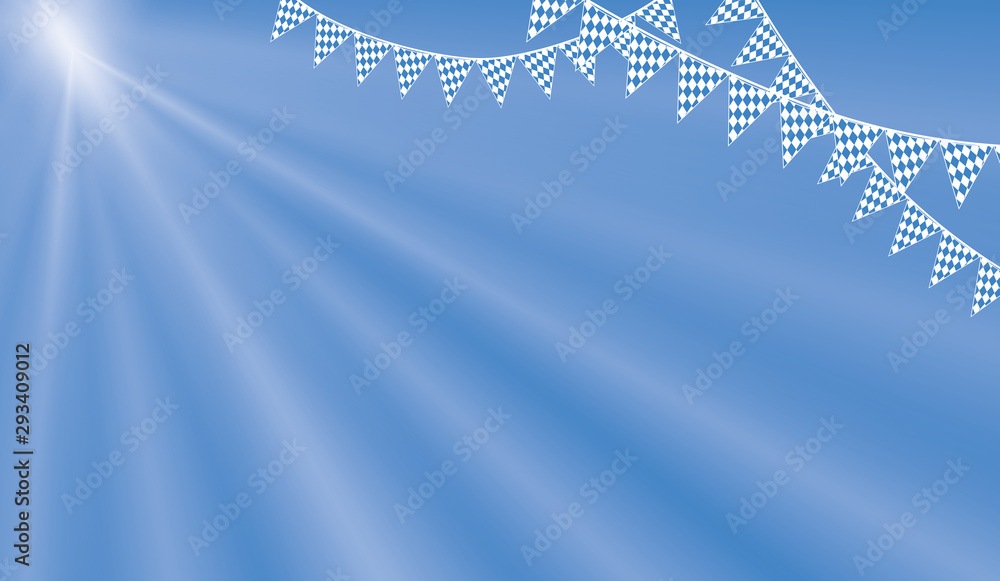 Naklejka premium Lichtstrahlen von links oben auf blauem Hintergrund