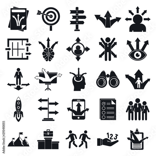 Opportunity icons set. Simple set of opportunity vector icons for web design on white background