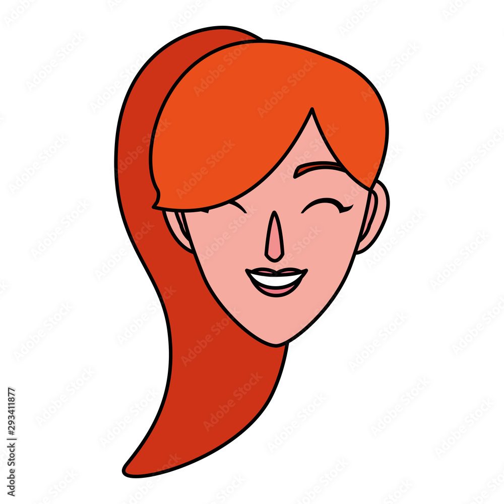 Isolated woman head vector design Isolated woman head vector design