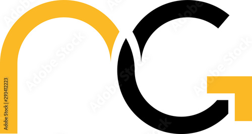 Logos NG yellow and black. The G is a ipotetical clock