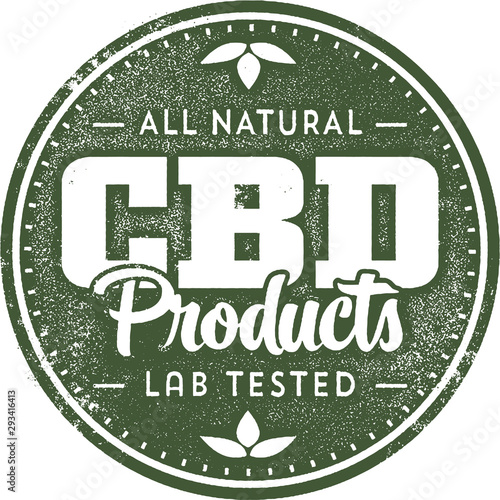 Natural CBD Hemp Oil Products Stamp