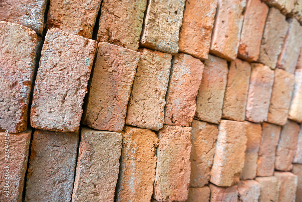 Stacks of brick at construction site Stacks of brick at construction site