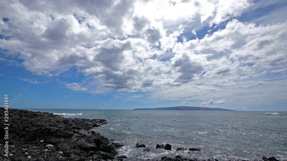 Wide Angle View of Secluded Rocky Hawaiian Beach in Maui Wide Angle View of Secluded Rocky Hawaiian Beach in Maui