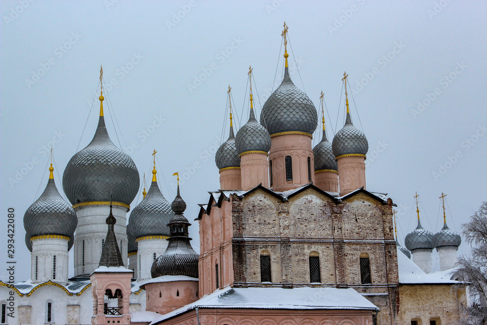 Rostov Kremlin in Rostov the Great. Golden ring of Russia