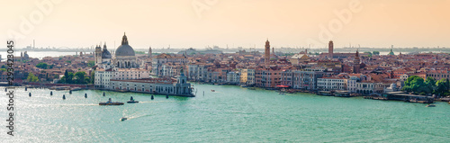Panoramic view of the Punta Dogana Santa Maria della Salute in Venice