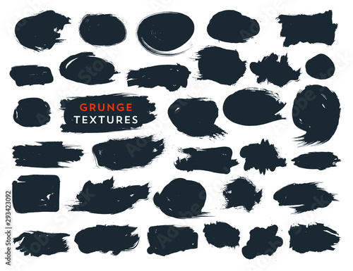 Handmade set of Grunge Textures. Dirty Design Element Perfect for Cards, Posters, Banners and Backgrounds. Vector Template Set of Grunge, Textured, Abstract Backgrounds for Promotion. - Vector