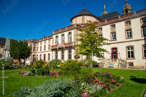 Town hall of Lunèville in middle of park