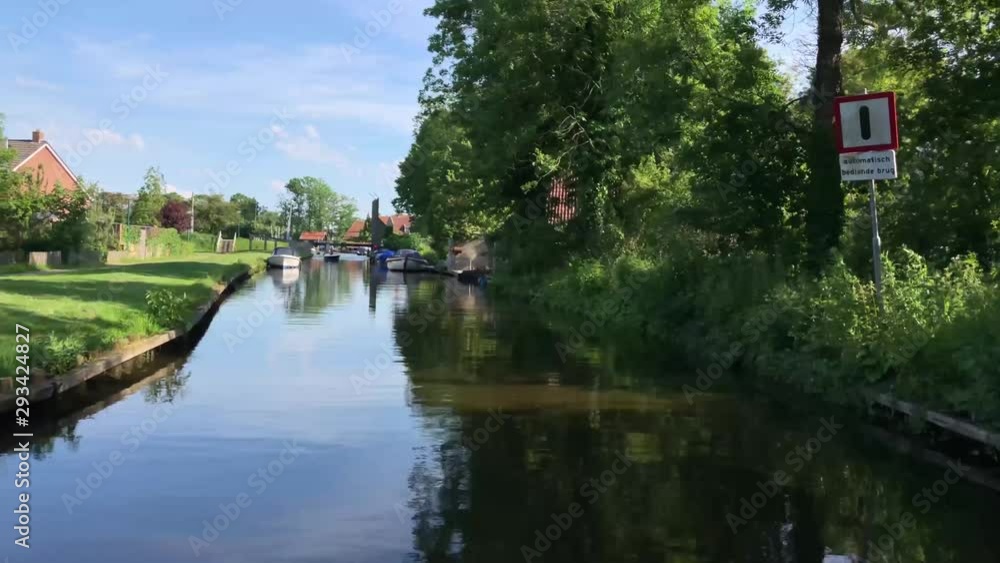 Canal around IJlst, Friesland The Netherlands Canal around IJlst, Friesland The Netherlands