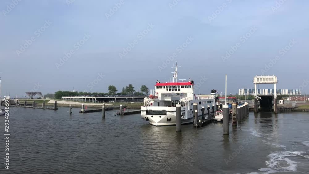 Leaving the harbor of Lauwersoog in The Netherlands Leaving the harbor of Lauwersoog in The Netherlands