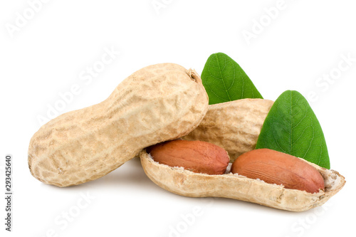 Peanuts isolated on white background