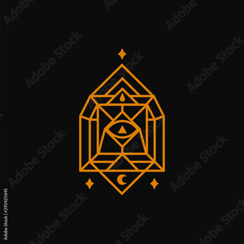 Symbol tarot magic eye lines. Esoteric, Alchemy, sacred geometry, sacred geometry.