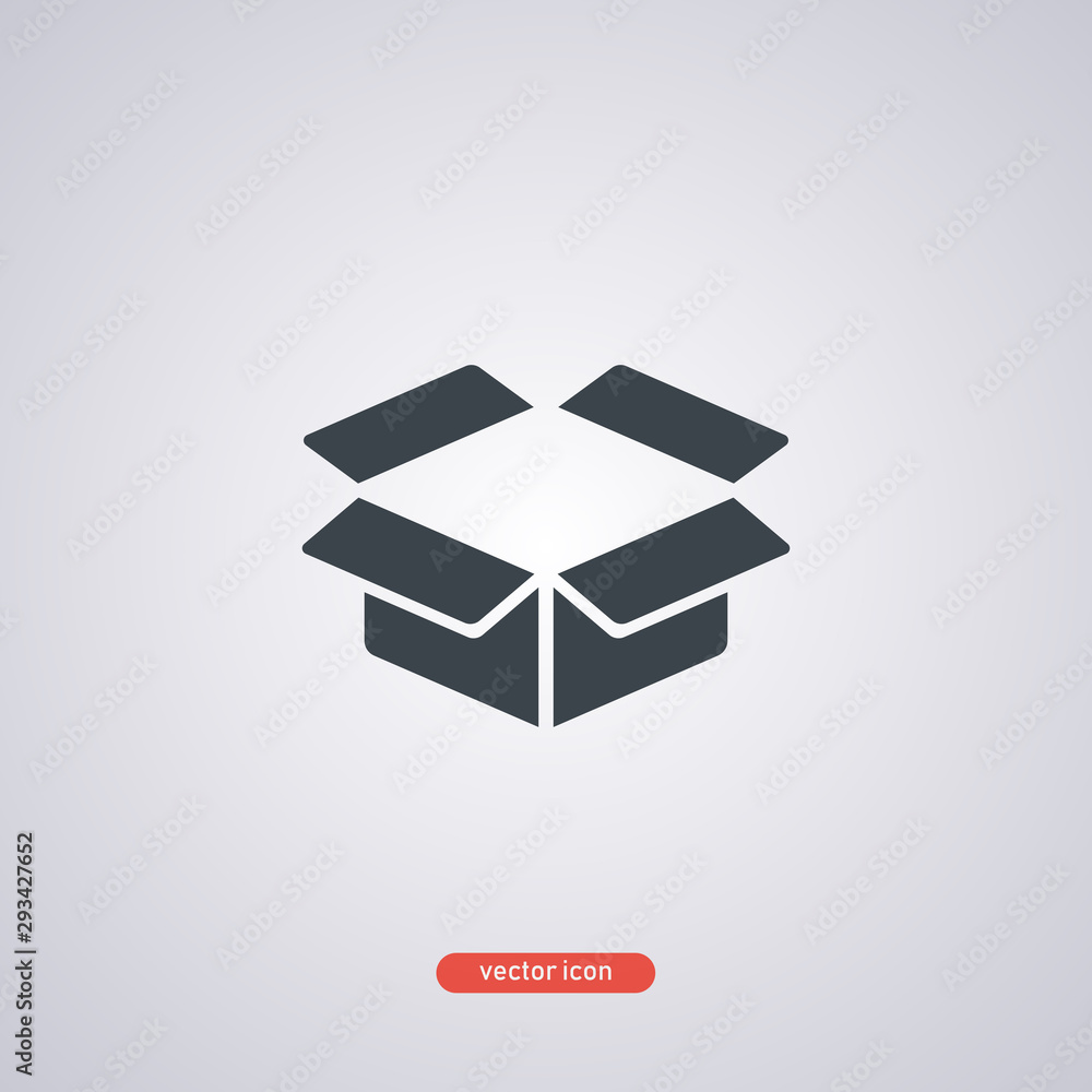 Box icon isolated on white background. Trendy flat style. Black vector icon modern and simple flat symbol for web site, mobile app, UI. Vector illustration. Box icon isolated on white background. Trendy flat style. Black vector icon modern and simple flat symbol for web site, mobile app, UI. Vector illustration.