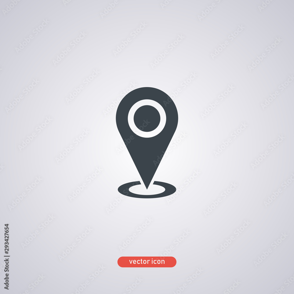 Location icon isolated on white background. Trendy flat style. Black vector icon modern and simple flat symbol for web site, mobile app, UI. Vector illustration. Location icon isolated on white background. Trendy flat style. Black vector icon modern and simple flat symbol for web site, mobile app, UI. Vector illustration.