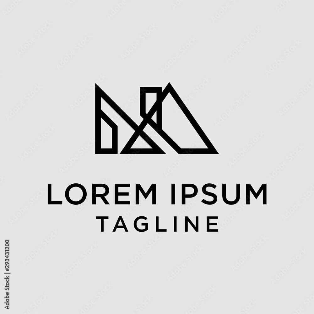 Fototapeta premium initial letter logo NA, AN logo template