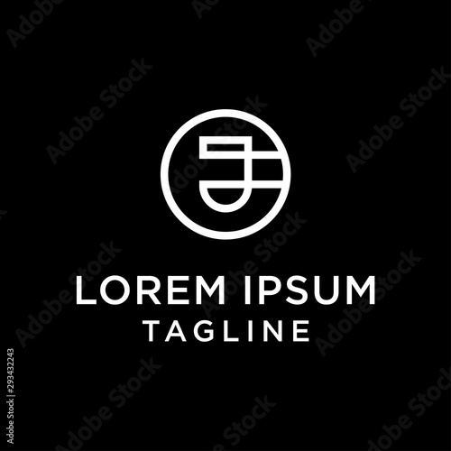 initial letter logo OJ, JO logo template 