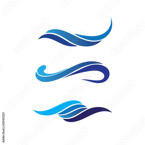 water Waves beach logo and symbols template icons app