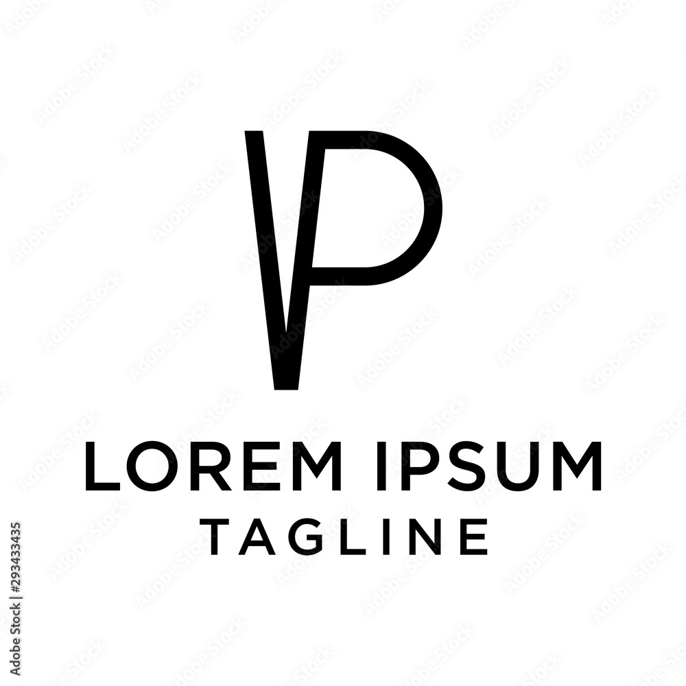initial letter logo PV, VP logo template initial letter logo PV, VP logo template