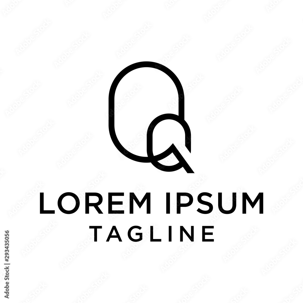 initial letter logo QQ logo template initial letter logo QQ logo template