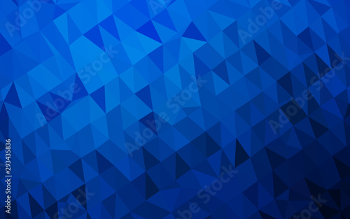 Dark BLUE vector low poly layout. Brand new colorful illustration in with gradient. Elegant pattern for a brand book.