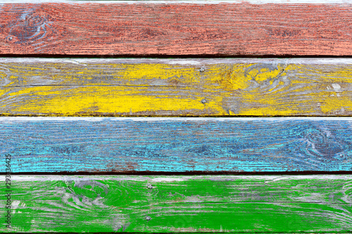 Wallpaper Mural old colored painted wooden desk plank texture Torontodigital.ca