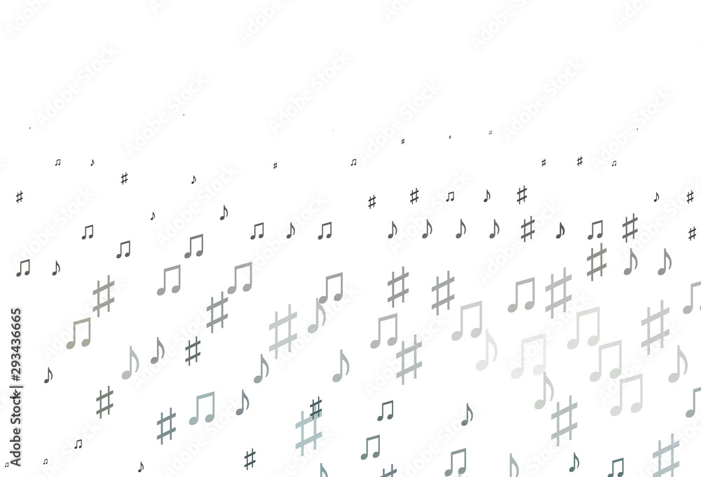 Light Black vector pattern with music elements. Light Black vector pattern with music elements.