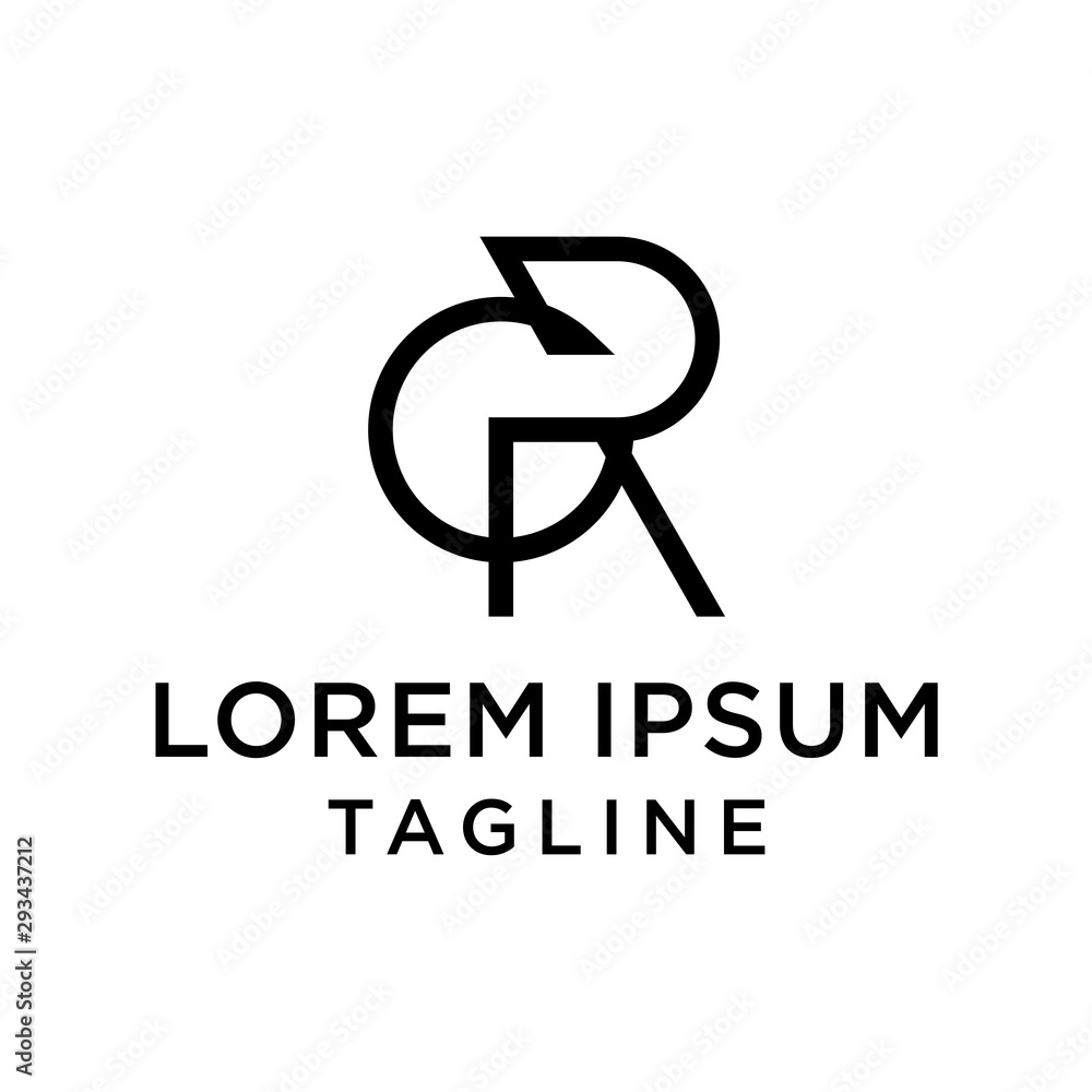 initial letter logo RG, GR logo template initial letter logo RG, GR logo template