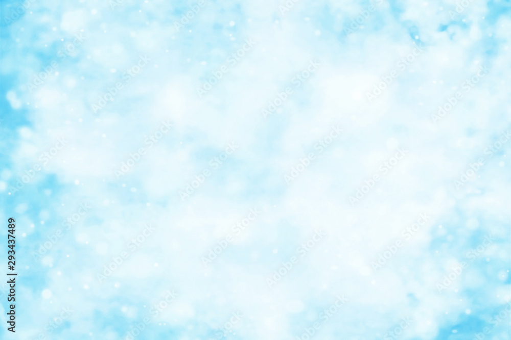 Artistic light blue watercolor background with stains