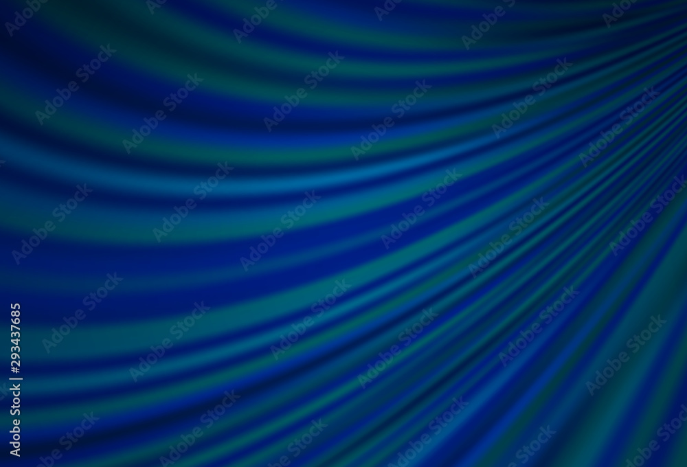 Dark BLUE vector template with bent lines.