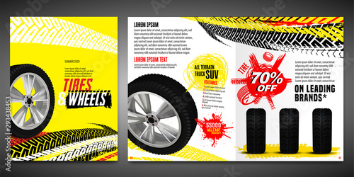 Vector automotive brochure template