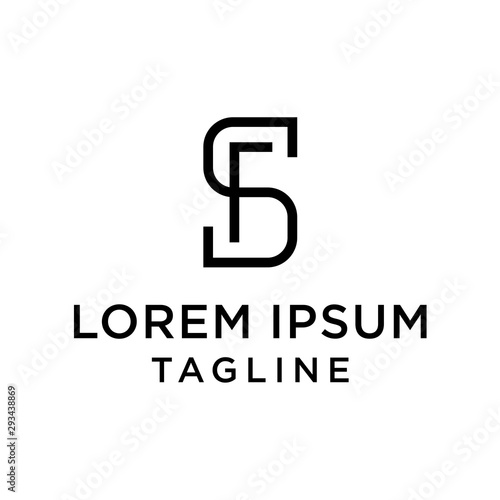 initial letter logo SF, FS, logo template