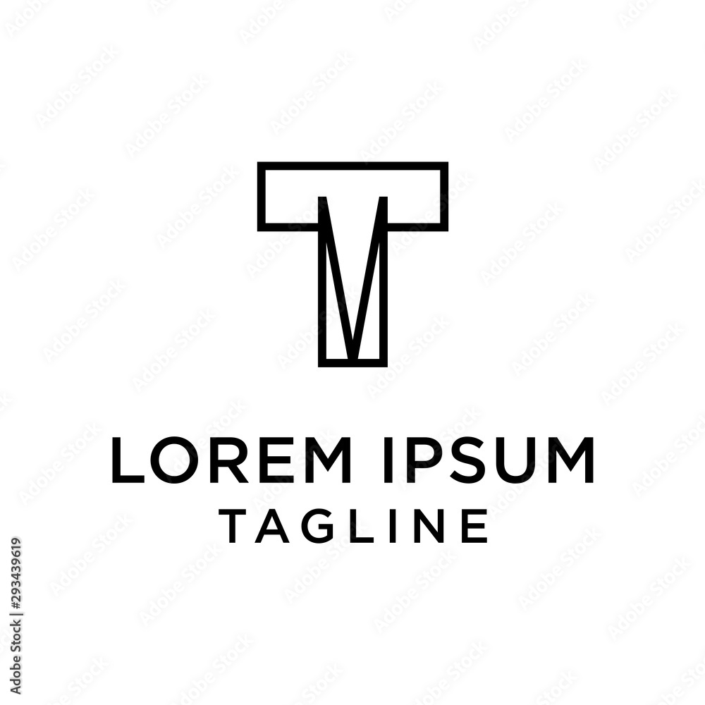 initial letter logo TV, VT, logo template initial letter logo TV, VT, logo template