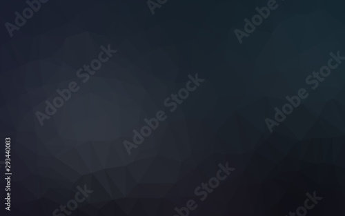 Dark BLUE vector shining triangular template. Shining illustration, which consist of triangles. Template for a cell phone background.